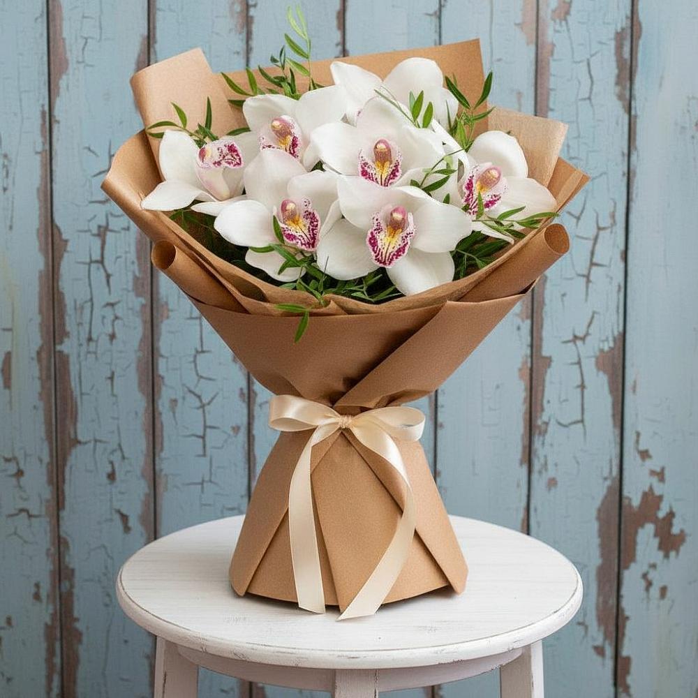 Букет цветов из: Орхидеи и Розы в Абадзехском