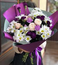 Букет цветов из:  Хризантемы, Гвоздики и Розы в Абадзехском