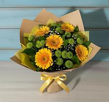 Букет цветов из:  Герберы и Хризантемы в Абадзехском