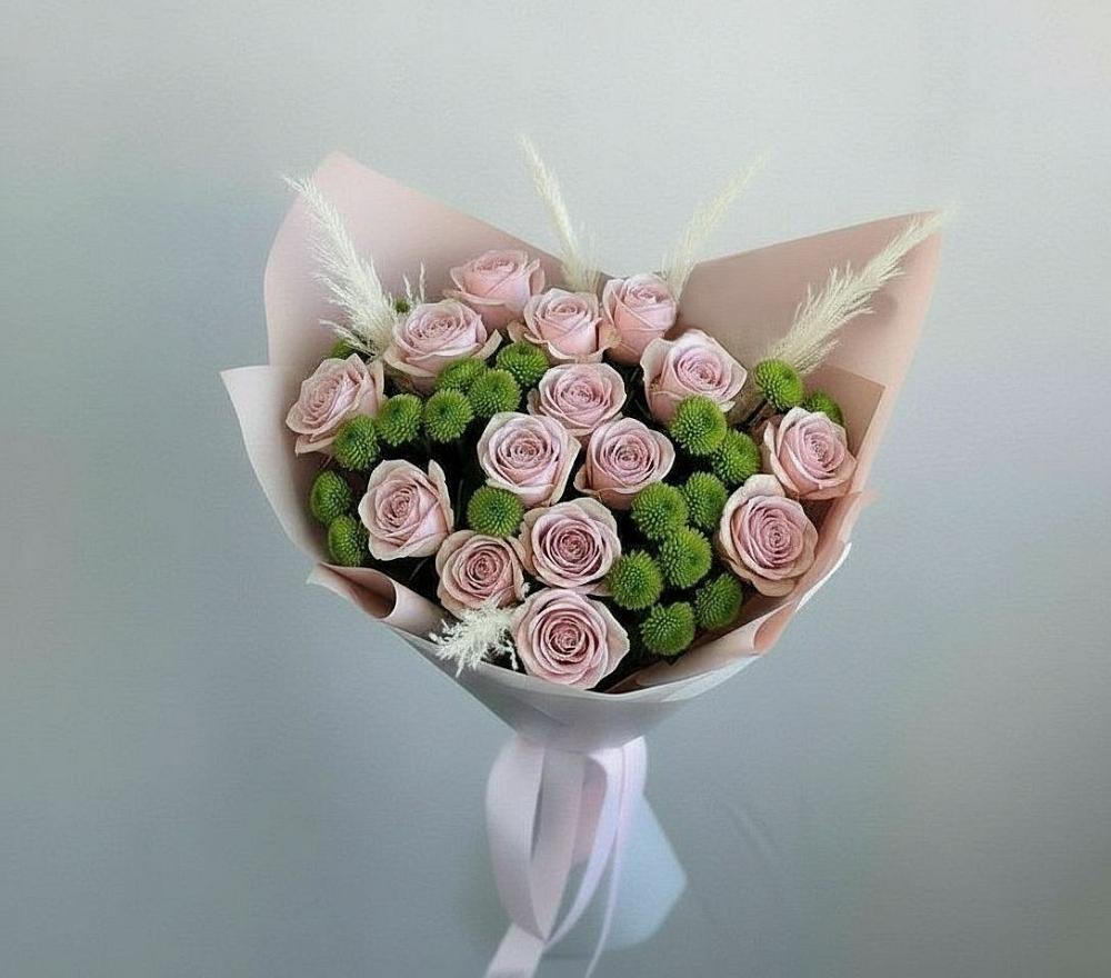 Букет цветов из: Розы и Хризантемы в Абадзехском