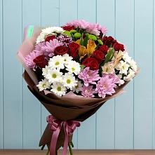 Букет цветов из:  Розы, Хризантемы и Альстромерии в Абадзехском