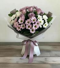 Букет цветов из:  Хризантемы и Розы в Абадзехском