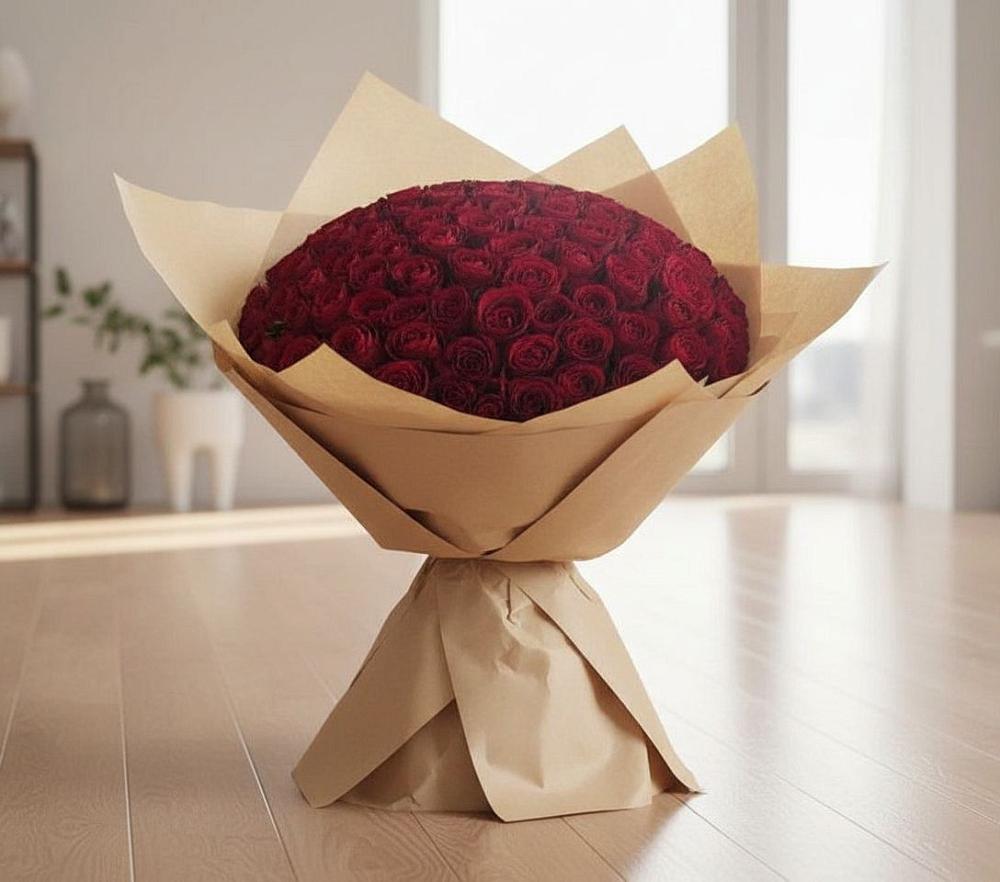 Букет 101 Красная роза в Абадзехском