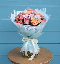 Букет цветов из:  Хризантемы и Розы в Абадзехском