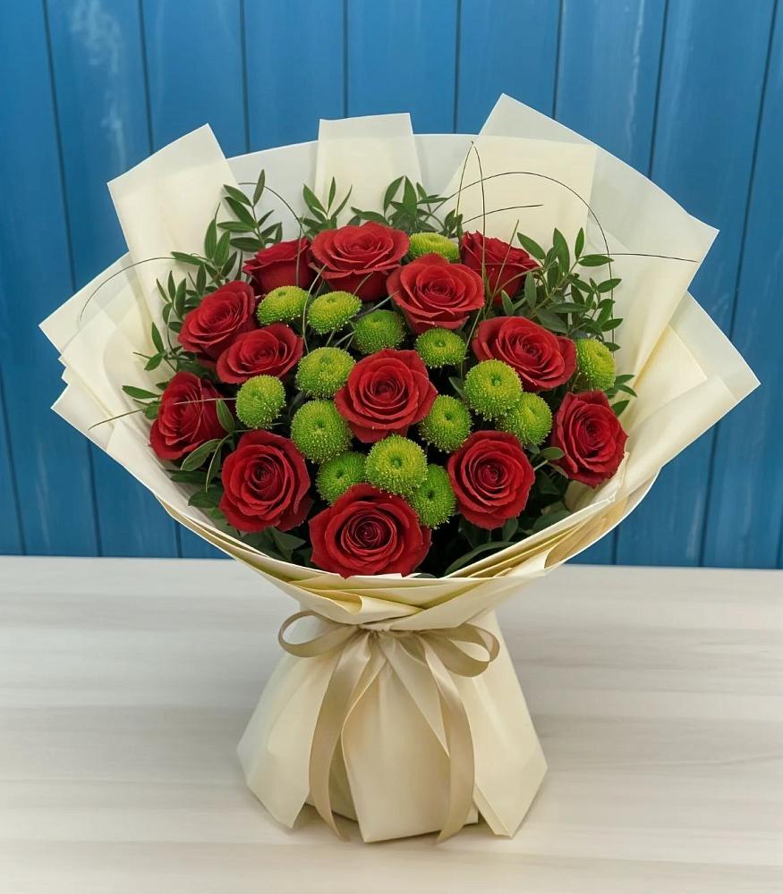 Букет цветов из: Розы и Хризантемы в Абадзехском