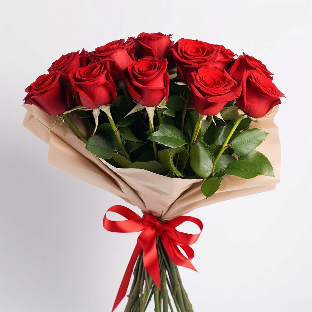 Букет 11 Красных роз Эдлесс Лав в Абадзехском